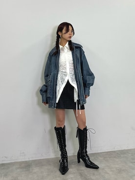 　湊有里紗さん（レディース・152cm）の秋コーディネート