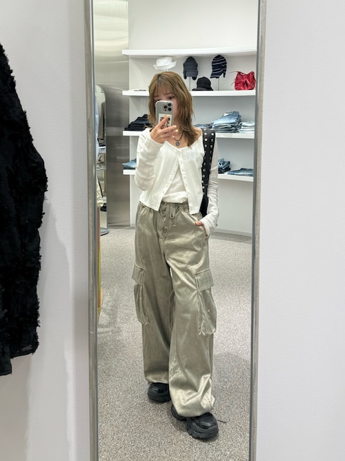 SLY（スライ） カーゴパンツ WASHED SATIN CARGO PT ウォッシュド
