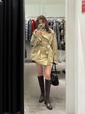 　湊有里紗さん（レディース・152cm）の冬コーディネート