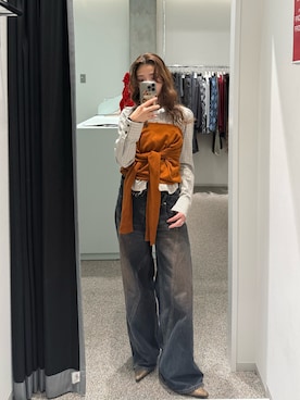 　湊有里紗さん（レディース・152cm）の冬コーディネート