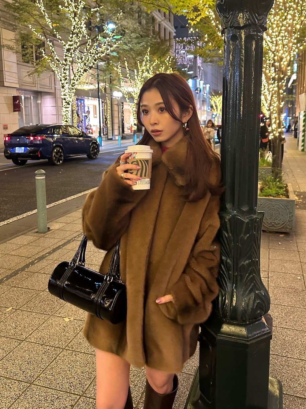 SLY（スライ）の「F/FUR FRONT HOOK COAT フェイクファー フロント