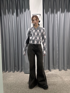 「アイテム（シュシュ）」を使った、　湊有里紗さん（レディース・152cm）の秋コーディネート