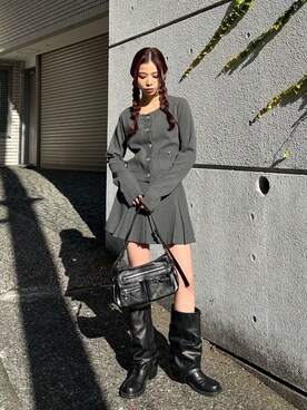 　湊有里紗さん（レディース・152cm）の冬コーディネート