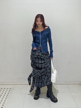 　湊有里紗さん（レディース・152cm）の春コーディネート