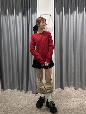 「アイテム（シュシュ）」を使った、　湊有里紗さん（レディース・152cm）の秋コーディネート