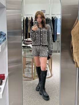 「SLY（スライ）のアイテム（トップス）」を使った、　湊有里紗さん（レディース・152cm）の秋コーディネート