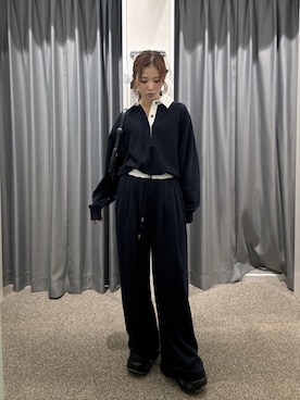 「アイテム（シュシュ）」を使った、　湊有里紗さん（レディース・152cm）の秋コーディネート