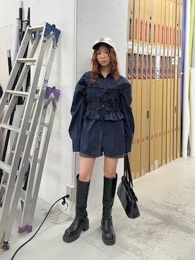 　湊有里紗さん（レディース・152cm）の夏コーディネート