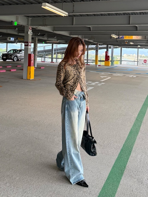 セール】LAYERED STRAIGHT DENIM PT レイヤード ストレート デニム