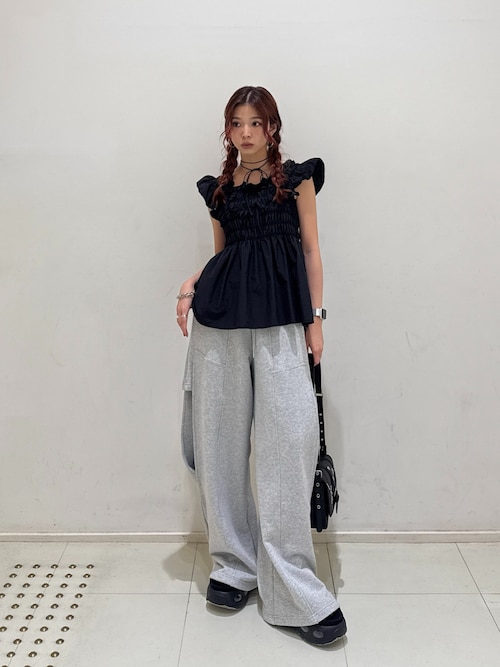 SLYパンツ   スライパンツ セール】LACE UP ATHLEISURE FLARE PT レースアップ アス