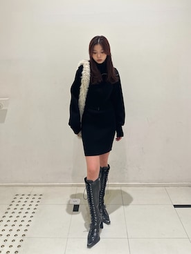 　湊有里紗さん（レディース・152cm）の秋コーディネート