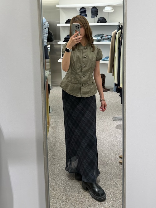 sly WASHED FRENCH S／L MILITARY シャツ WASHED FRENCH S/L MILITARY SH ウォッシュドフレンチスリーブ