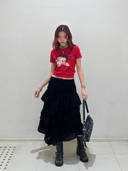 ☆22AW☆【SPAO】☆[Soft Cotton] Long Skir.t☆スカート☆ ☆22AW☆【SPAO】☆[Soft Cotton] Long Skir.t☆スカート