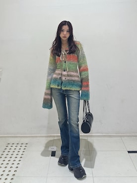 「ニットコーデ」｜　湊有里紗さん（レディース・152cm）の秋コーディネート
