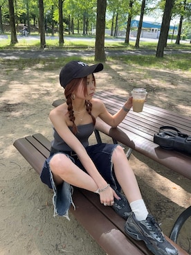 　湊有里紗さん（レディース・152cm）の夏コーディネート
