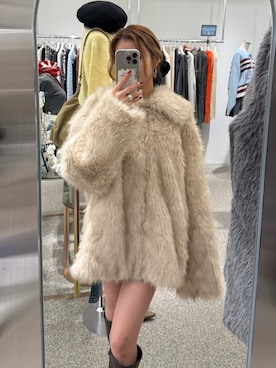 「アイテム（シュシュ）」を使った、　湊有里紗さん（レディース・152cm）の秋コーディネート