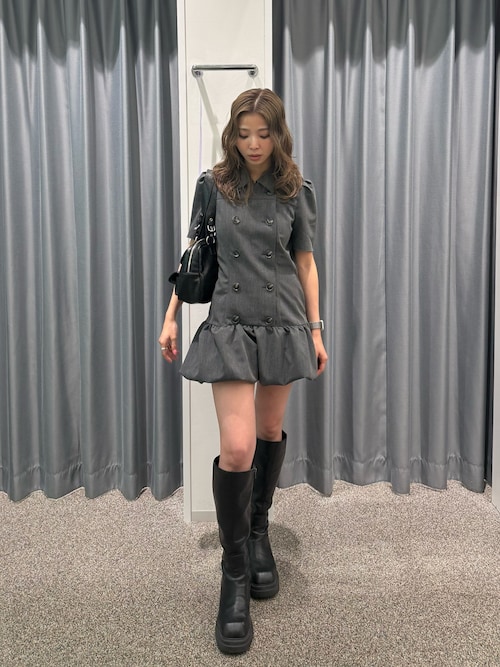 【美脚チートブーツ】スクエア トゥニー ブーツ ロングブーツ SLY（スライ） ブーツ 「美脚チートブーツ」SQUARE TOE KNEE BOOTS