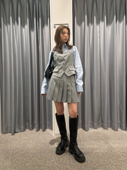 美脚チートブーツ】SQUARE TOE KNEE BOOTS スクエア トゥニー ブーツ