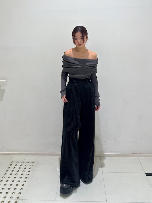 SLY ニット セーター OFF SHOULDER KNIT TOPS オフ ショルダー