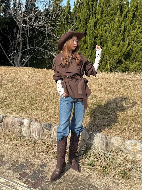 MICHIXSLY F/SUEDE S/TRENCH ミチスライフェイクスウェードショート