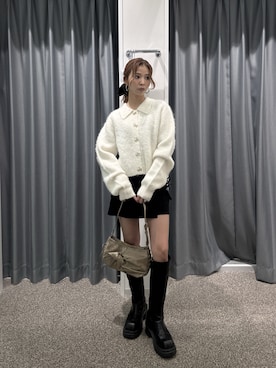 「アイテム（シュシュ）」を使った、　湊有里紗さん（レディース・152cm）の秋コーディネート