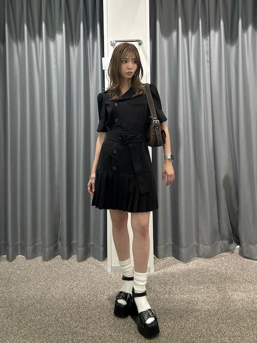 SLY（スライ） ワンピース ASYMMETRY PLEATS S/OP アシンメトリー
