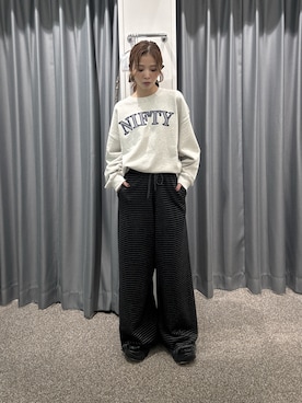 「アイテム（シュシュ）」を使った、　湊有里紗さん（レディース・152cm）の秋コーディネート