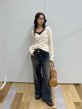 湊有里紗さん(レディース・152cm)の秋コーディネート