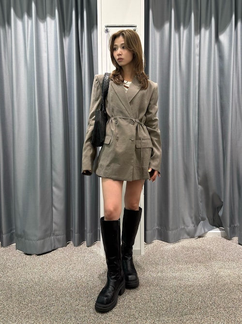 美脚チートブーツ】SQUARE TOE KNEE BOOTS スクエア トゥニー ブーツ
