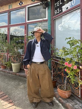 「アイテム（デジタル腕時計）」を使った、まさおさん（メンズ・168cm）の秋コーディネート
