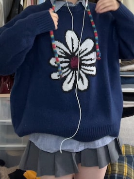 「アイテム（スカート）」を使った、はちさん（レディース・160cm・10代）の秋コーディネート