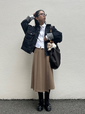 「Dr. Martens（ドクターマーチン）のアイテム」を使った、みみさん（骨格ウェーブ・レディース・155cm）の秋コーディネート