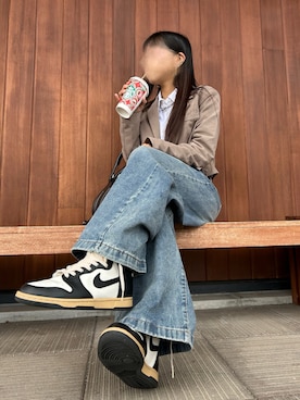 「DIESEL（ディーゼル）のアイテム」を使った、みみさん（レディース・155cm）の秋コーディネート