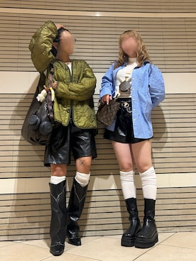 「カーキアウター」｜みみさん（レディース・155cm）の秋コーディネート