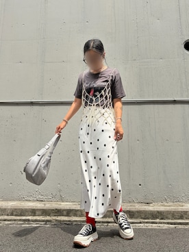 「Disney（ディズニー）のアイテム」を使った、みみさん（レディース・155cm）の夏コーディネート