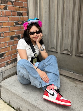 「アイテム（サングラス）」を使った、みみさん（レディース・155cm）の秋コーディネート