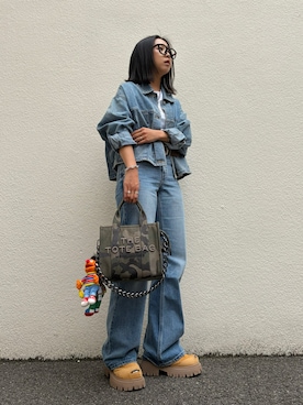 「MARC JACOBS（マークジェイコブス）のアイテム」を使った、みみさん（レディース・155cm）の春コーディネート