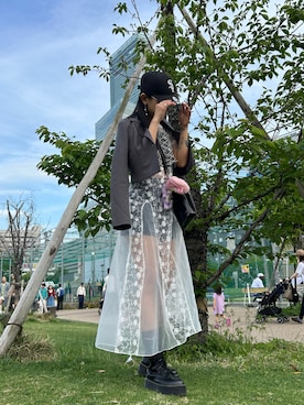 「アイテム（スーツジャケット）」を使った、mimitabuさん（レディース・155cm）の秋コーディネート