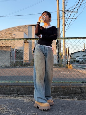 「HERMES（エルメス）のアイテム（ブレスレット）」を使った、みみさん（レディース・155cm）の秋コーディネート
