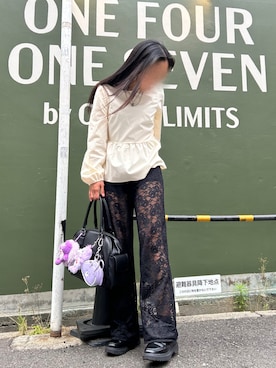 「アイテム（チャーム）」を使った、みみさん（レディース・155cm）の秋コーディネート