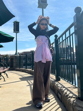「アイテム（サングラス）」を使った、みみさん（レディース・155cm）の秋コーディネート