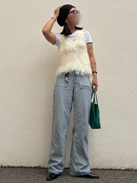 「GIVENCHY（ジバンシイ）のアイテム（バッグ）」を使った、みみさん（レディース・155cm）の夏コーディネート