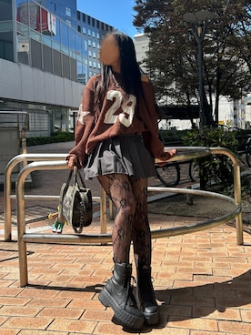 「アイテム（タイツ/ストッキング）」を使った、みみさん（レディース・155cm）の秋コーディネート