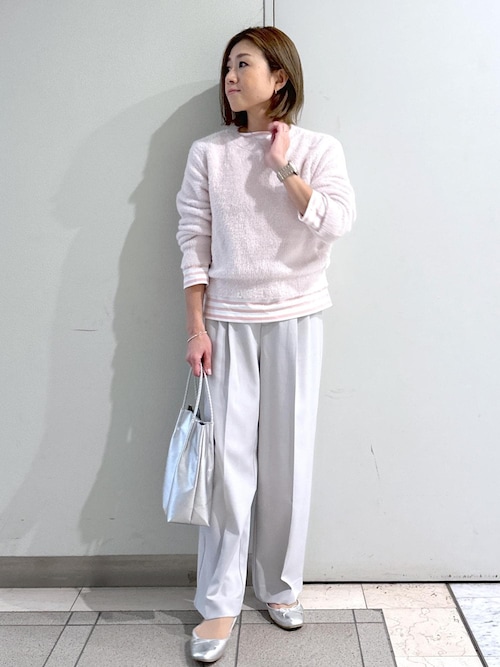 セール】fluffy knitフラッフィーニット/ふわふわMIXフェザーニット