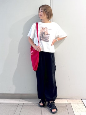 「ナチュラル」｜sayaさん（レディース・155cm）の夏コーディネート