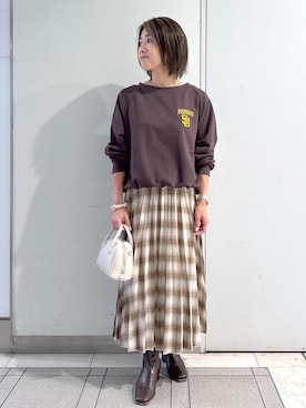 「アイテム（スウェット）」を使った、sayaさん（レディース・155cm・30代）の秋コーディネート