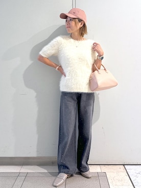 「アイテム（ローファー）」を使った、sayaさん（レディース・155cm・30代）の夏コーディネート