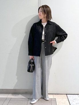 「アイテム（ローファー、シルバー系）」を使った、sayaさん（レディース・155cm）の秋コーディネート