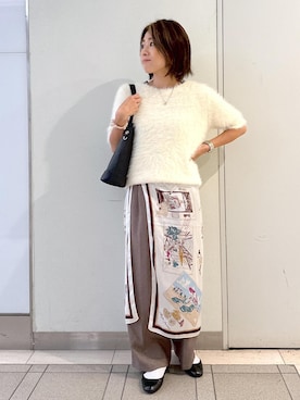「アイテム（バンダナ/スカーフ）」を使った、sayaさん（レディース・155cm）の秋コーディネート