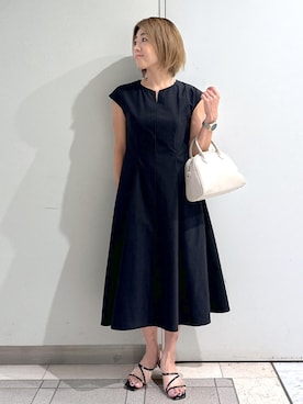 「アイテム（ボストンバッグ）」を使った、sayaさん（レディース・155cm・30代）の夏コーディネート
